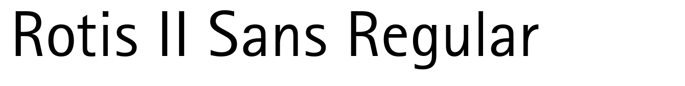 Rotis II Sans Regular